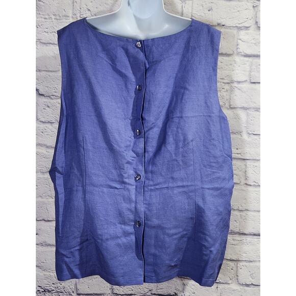 Jennifer Women Purple Blue Embroidered Top & Cropped Pants Set 20W Lightweight - Picture 4 of 10